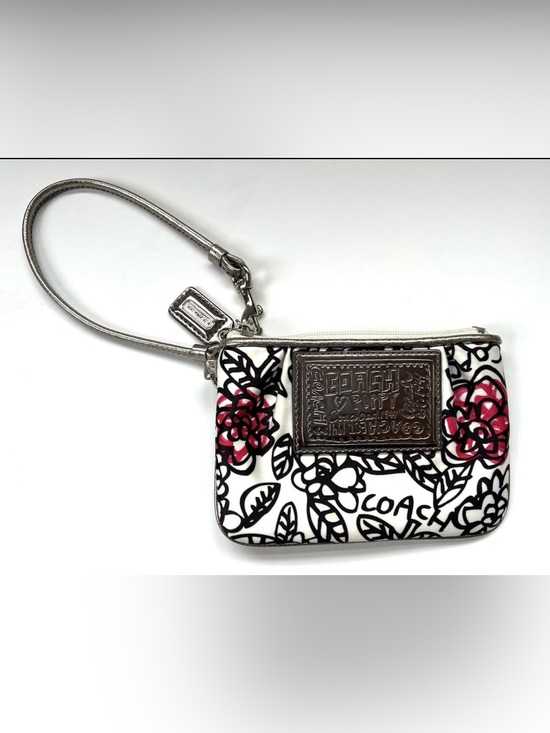Coach Handbags - Coach Poppy Graffiti Red Flowers On White & Black Print Floral Pattern